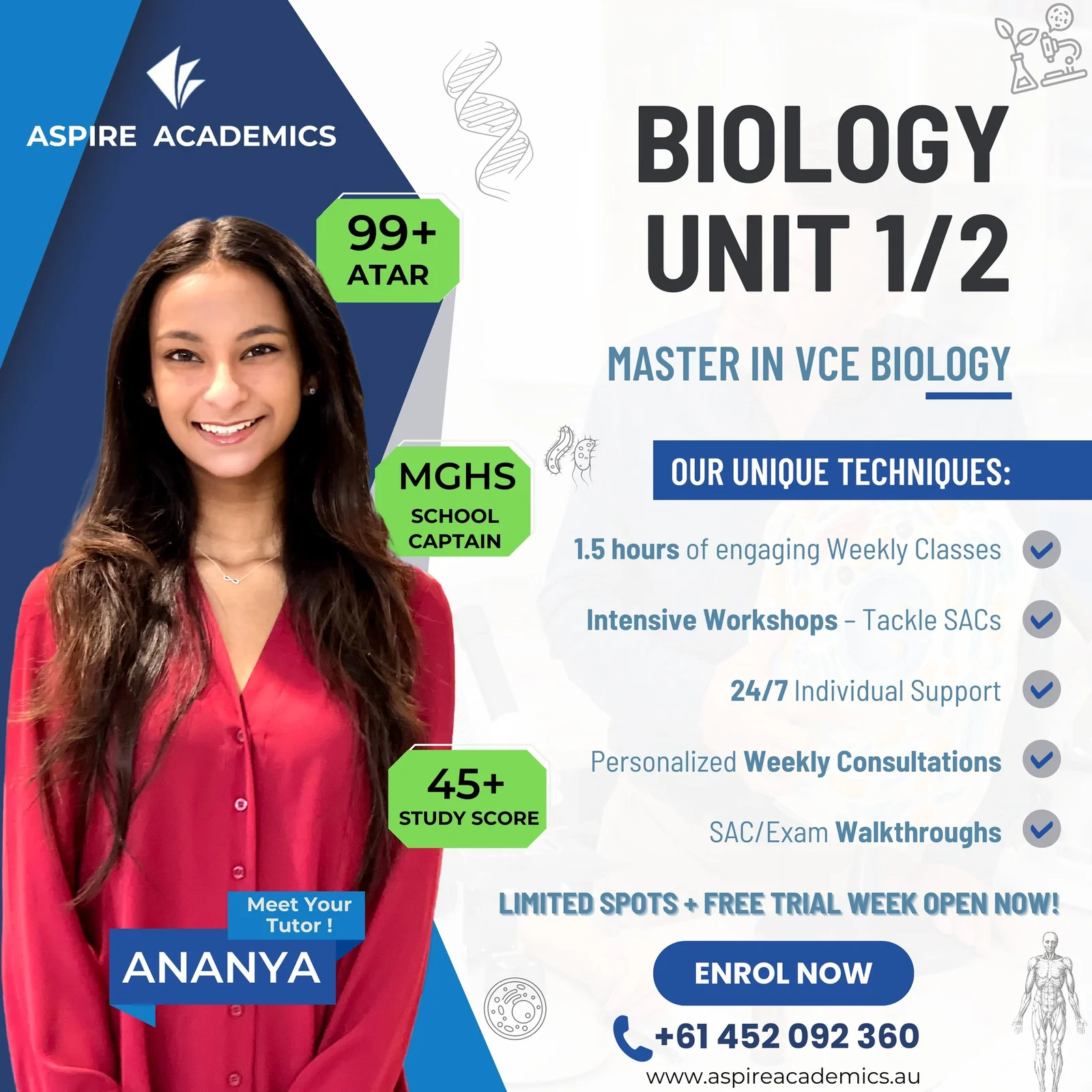 Ananya - Biology Tutor